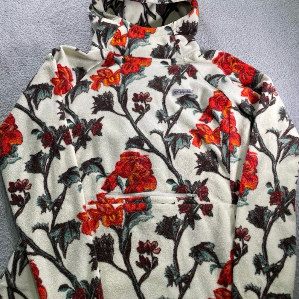Columbia fleece hooded pullover - iris print